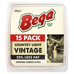 Bega Light Vintage 25% Reduced Fat Cheese Slices