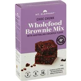 Mt Elephant Choc Chunk Wholefood Brownie Mix 350g