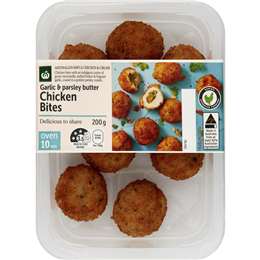 Woolworths Chicken Kiev Bites With Garlic Butter & Parsley Centre 200g ...