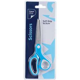 Paperclick Scissors with Soft Grip 17cm Assorted