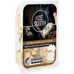 25 Degrees South Native Pumpkin Ricotta Ravioli Pasta 325g