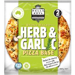 Della Rosa Stone Baked Herb & Garlic Pizza Base product image