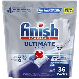 Finish Powerball Ultimate All In 1 Dishwasher Tablets 36 Pack | Woolworths