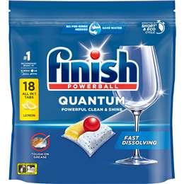 Finish Quantum Dishwashing Tablets Lemon 18 pack