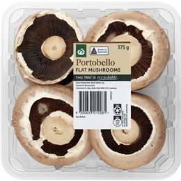 Woolworths Portobello Flat Mushrooms Punnet
