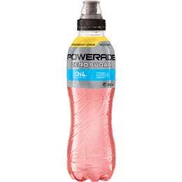 Powerade Zero Sugar Ion 4 Strawberry Lemon Bottle 600ml