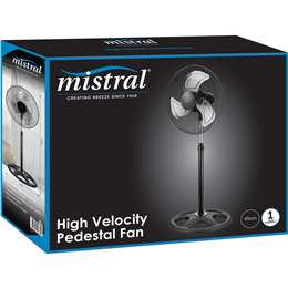 Mistral 45cm High Velocity Pedestal Fan Each | Woolworths