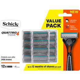 Schick Quattro 4 Titanium Blades 12 pack