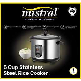 Mistral Stainless Steel Rice Cooker Each | Woolworths