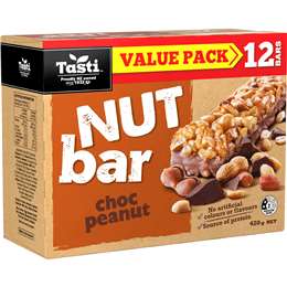 Tasti Choc Peanut Nut Bar 12 pack
