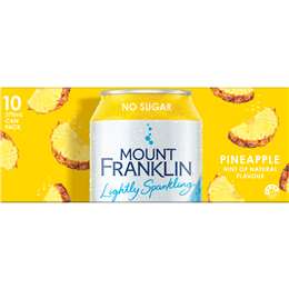 Mount Franklin No Sugar Lightly Sparkling Pineapple Water Cans