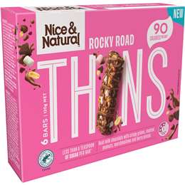 Nice & Natural Rocky Road Thins Bars 6 Pack