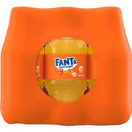 Fanta Orange Zero Sugar Soft Drink Bottles