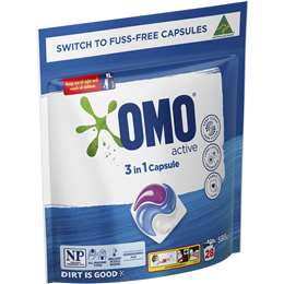 Omo Active Laundry Capsules 3 In 1 Capsules 28 Pack | Woolworths