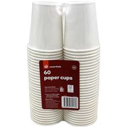 Essentials Paper Cups 60 Pack | Woolworths