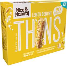 Nice & Natural Lemon Delight Thins Bars 6 Pack