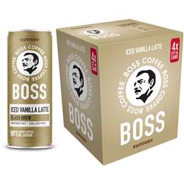 Suntory Boss Coffee Iced Vanilla Latte Cans