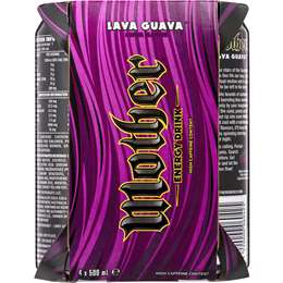 Mother Lava Guava Energy Drink Cans