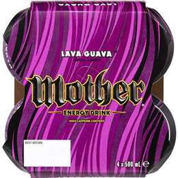 Mother Lava Guava Energy Drink Cans