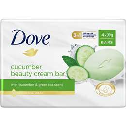 Dove Beauty Cream Bar Cucumber 4 x 90 g