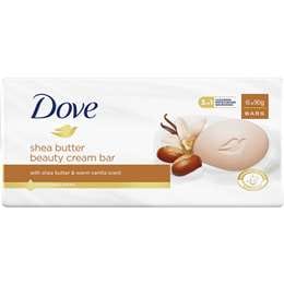 Dove Beauty Bar Shea Butter 90g x 6 pack