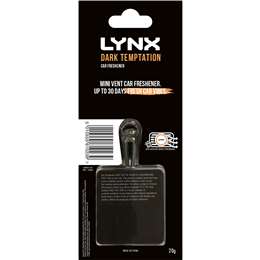 Lynx Dark Temptation Car Refresher Dark Chocolate Scent
