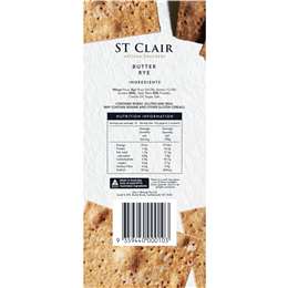St Clair Artisan Butter Rye St Clair Artisan Butter Rye Crackers