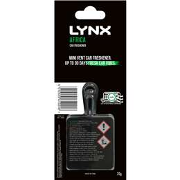 Lynx Africa Car Freshener Geranium & Vanilla Scent