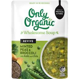 Only Organic Revive Soup Minted Peas Broccoli Kale & Chia