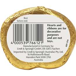 Lindt Milk Chocolate Teddy With Gold And Red Tag