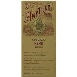 Chocolate Amattler Chocolate Amatler 83% Cacao Peru Chocolate Bar
