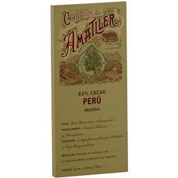 Chocolate Amattler Chocolate Amatler 83% Cacao Peru Chocolate Bar