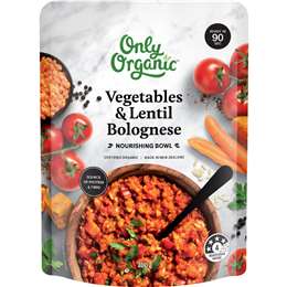 Only Organic Nourishing Bowl Vegetable & Lentil Bolognese 300g