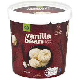 Woolworths Ice Cream Vanilla Bean 1l | Woolworths