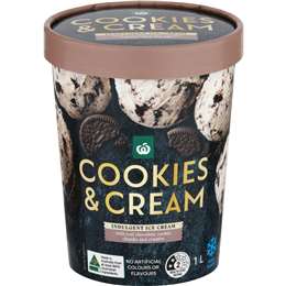 Woolworths Ice Cream Cookies & Cream