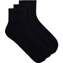 Underworks Ladies Quarter Crew Sock 3 Pack | Woolworths