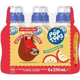 Pop Tops Fruit Drink Apple Poppers Multipack Lunch Box Bottles