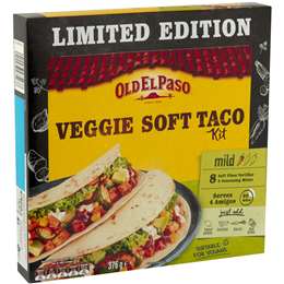 Old El Paso Veggie Soft Taco Kit Mexican Style 376g