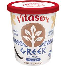 Vitasoy Greek Style Soy Yoghurt Hint Of Vanilla