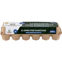 Valley Brook 12 Jumbo Tasmanian Free Range Eggs