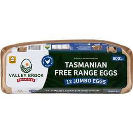 Valley Brook 12 Jumbo Tasmanian Free Range Eggs