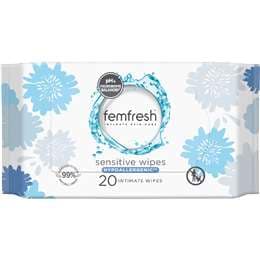 Femfresh Intimate Skin Care Sensitive Wipes Hypoallergenic 20 pack
