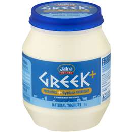 Jalna Greek Natural Yoghurt Plus Prebiotics 1kg | Woolworths