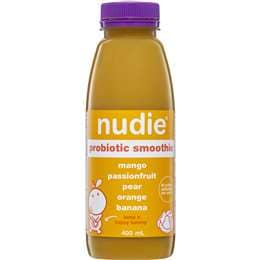 Nudie Probiotic Smoothie Mango Pear Passionfruit Orange Banana