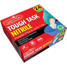 Hygiene Plus Tough Task Nitrile Powder Free & Latex Free Gloves Large