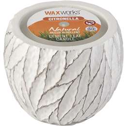 Waxworks Cement Leaf Citronella Candle Cement Leaf