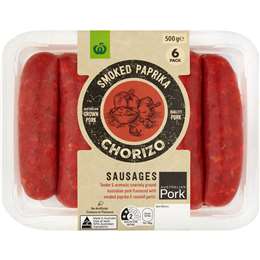 Woolworths Chorizo With Roasted Garlic Sausages