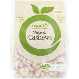 Macro Cashew Kernels 250g | Woolworths