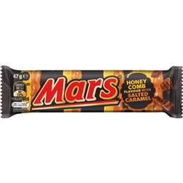 Mars Chocolate Honeycomb Flavour Salted Caramel Chocolate Bar 47g