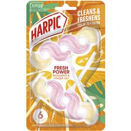 Harpic Fresh Power Mandarin & Ginger Lily Toilet Block 2 Pack